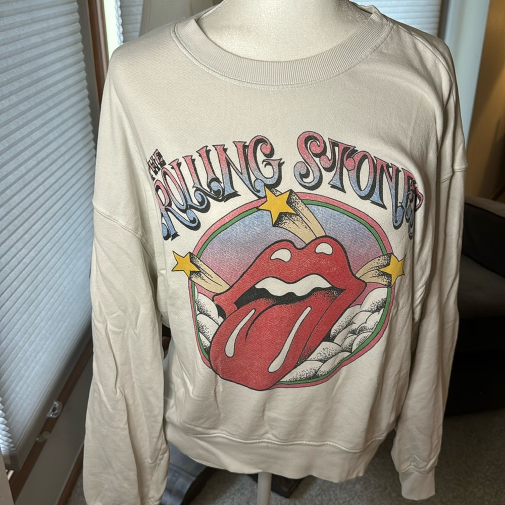 White vintage feel, the Rolling Stones daydreamer sweatshirt
